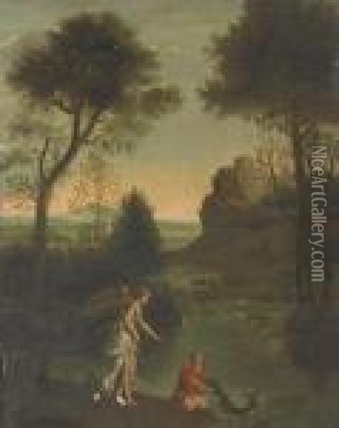 Tobias And The Angel Oil Painting - Domenichino