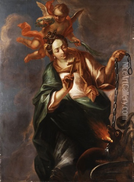 Apotheose Der Heiligen Margarethe Oil Painting - Michael Willmann
