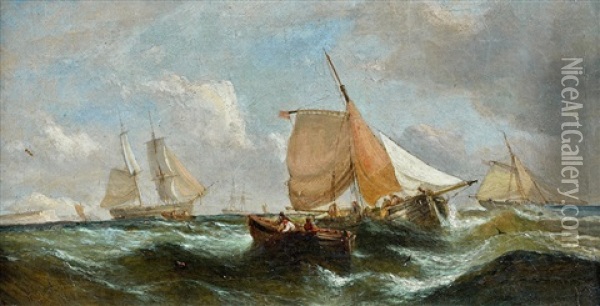 Marine Oil Painting - William Adolphus Knell