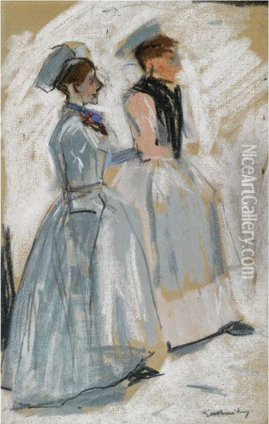 Amsterdam Servant Girls Oil Painting - George Hendrik Breitner