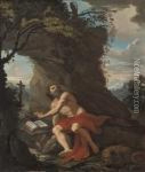 Saint Jerome In The Wilderness Oil Painting - Pier Francesco Mola