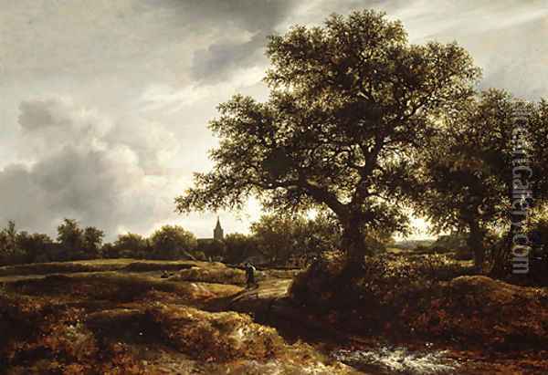 Landscape with a Village in the Distance 1646 Oil Painting - Jan van Goyen