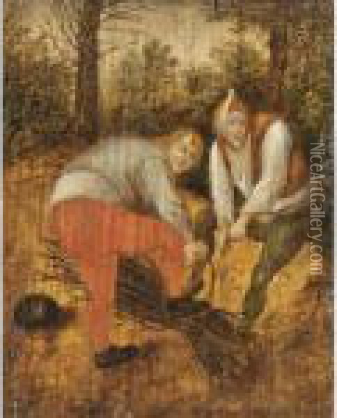 Raccoglitori Di Legna, L'autunno Oil Painting - Pieter The Elder Brueghel