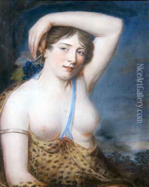 A Bacchante Oil Painting - John Russell