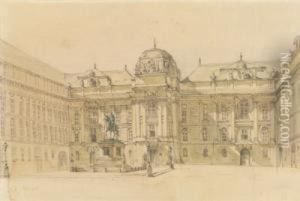 Der Josefsplatz In Wien Oil Painting - Rudolf Ritter von Alt