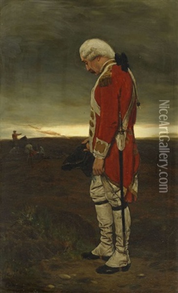 Efter Slaget Oil Painting - John Dawson Watson