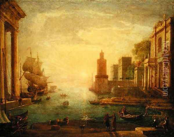 The Grand Canal, Venice Oil Painting - Claude Lorrain (Gellee)