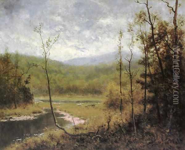 Quiet Stream, Adironcack Mountains Oil Painting - Alexander Helwig Wyant