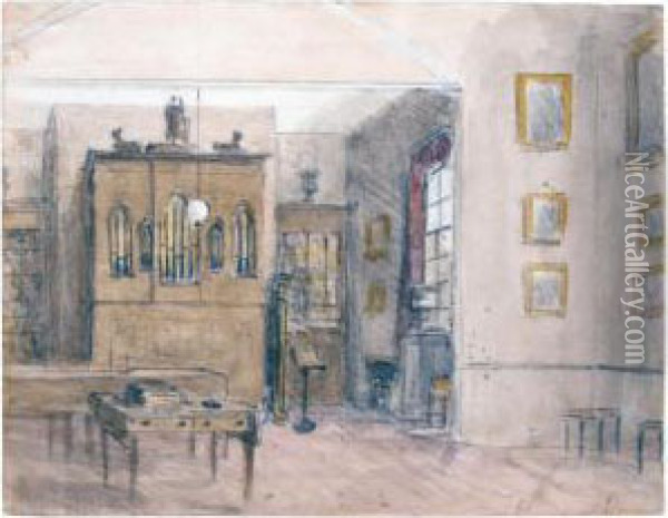 Sir Joseph Lock's Organ Room, Oxford Oil Painting - Dr. William Crotch