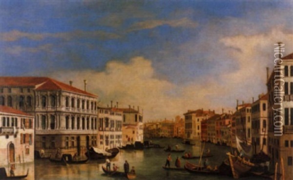Sicht Vom Canale Grande Oil Painting - William James