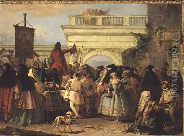 The Charlatan Oil Painting - Giovanni Domenico Tiepolo