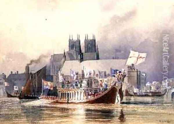 Arrival of the Lord Mayor Oil Painting - Richard Henry Nibbs