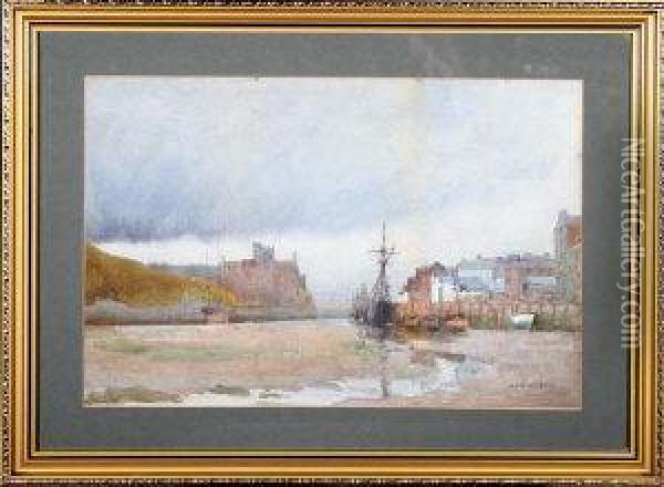 Whitby Harbour Oil Painting - Alfred James Collister