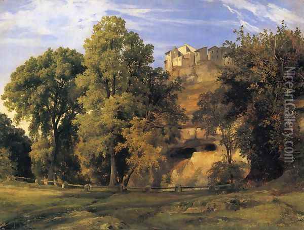 View of Marino, Morning Oil Painting - Jacques-Raymond Brascassat