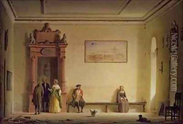 The Waiting Room Oil Painting - Hermann Dyck