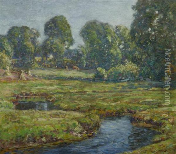 Grazing In The Pasture Oil Painting - Wilson Henry Irvine