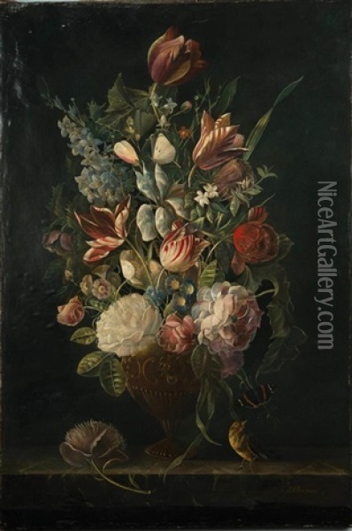 Floral Still Life Oil Painting - Anthony Oberman