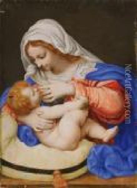 Vierge A L'enfant Au Poussin Oil Painting - Raphael (Raffaello Sanzio of Urbino)