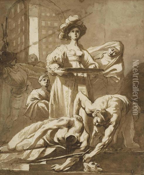 Salome Recevant La Tete De Saint Jean-baptiste Oil Painting - Nikolaus Knupfer