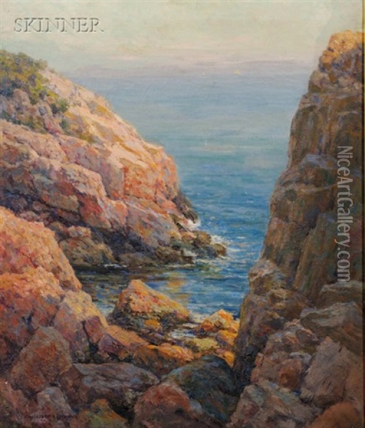 Gloucester Rocks Oil Painting - Melbourne H. Hardwick