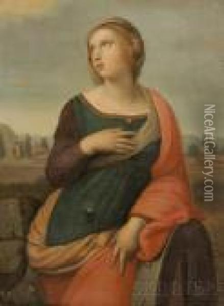 Saint Catherine Of Alexandria Oil Painting - Raphael (Raffaello Sanzio of Urbino)