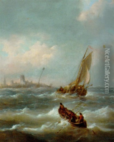 An Offshore Breeze Oil Painting - John Moore Of Ipswich