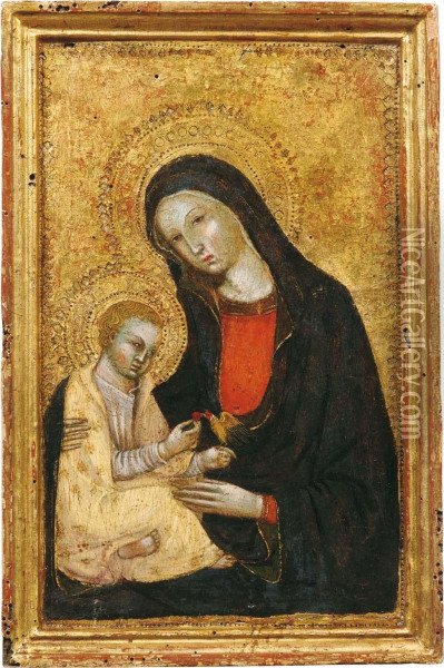 Madonna Col Bambino Oil Painting - Niccolo Da Voltri