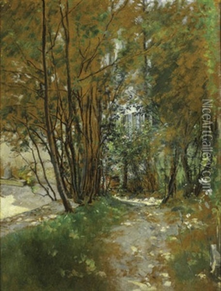 Garden Path Oil Painting - William John Hennessy