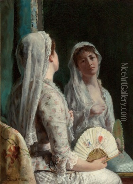 The Old Veil Oil Painting - Frederick Warren Freer