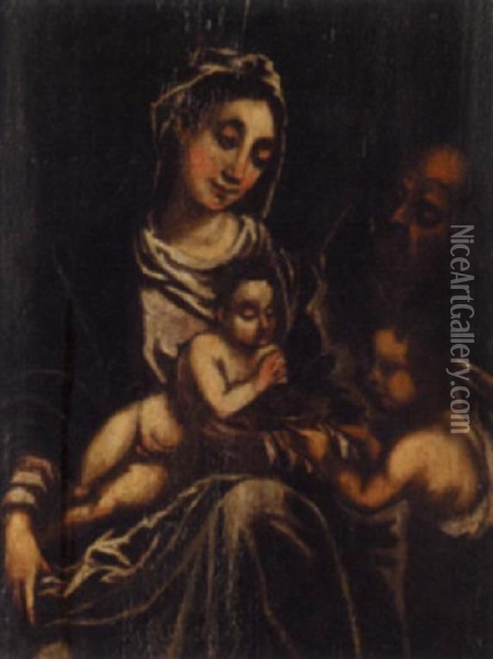 Die Heilige Familie Mit Dem Johannesknaben Oil Painting -  El Greco