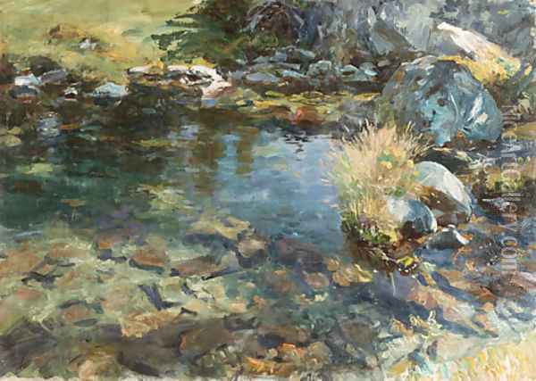 Alpine Pool 1907 Oil Painting - John Singer Sargent