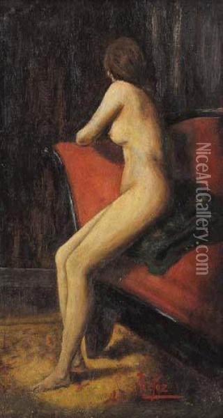 Nudo Di Schiena Oil Painting - Mario De Maria