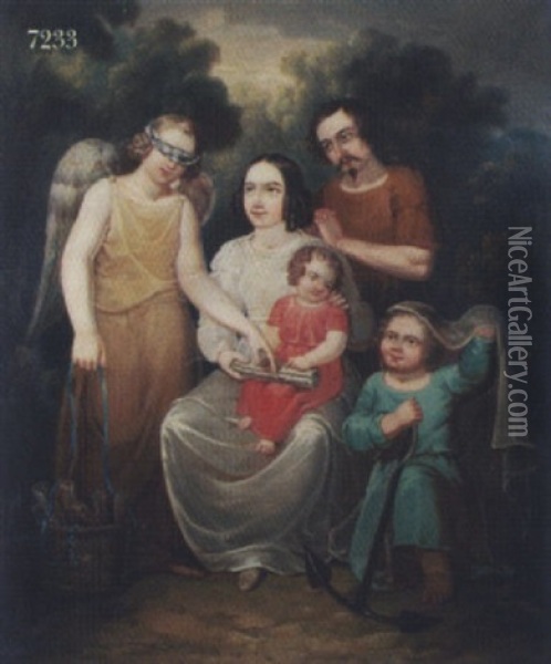 Mytologisk Sceneri Oil Painting - Carl Johan Sjoestrand