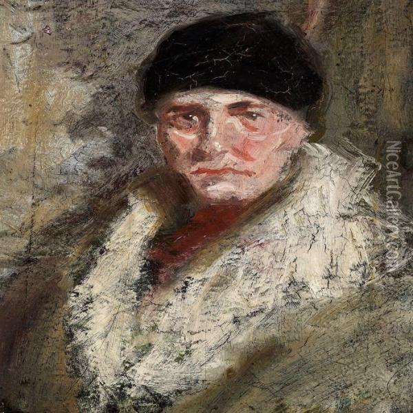 The Artist's Self-portrait Oil Painting - Eero Jarnefelt