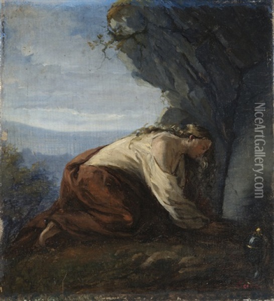 La Maddalena Oil Painting - Giovanni Carnovali