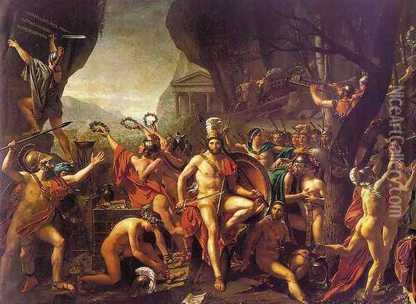 Leonidas at Thermopylae 1814 Oil Painting - Jacques Louis David