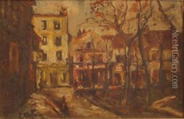 La Place Du Tertre Oil Painting - Max Hartwig