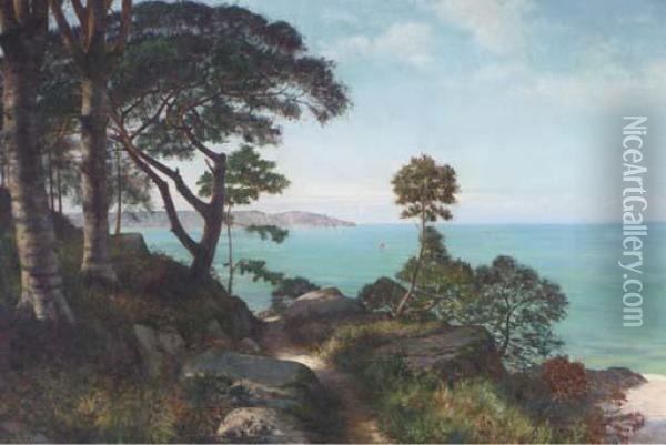 An Extensive Coastal View Oil Painting - Charles Pierre Cordier