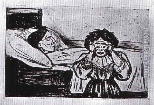 la mère morte 1901 Oil Painting - Edvard Munch
