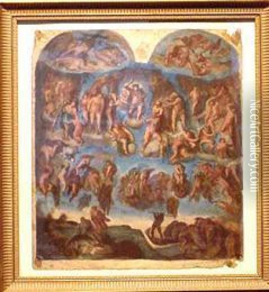 The Last Judgment Oil Painting - Michelangelo