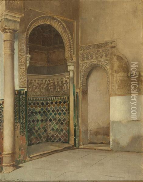 Garitta Alhambra Oil Painting - Alberto Pasini