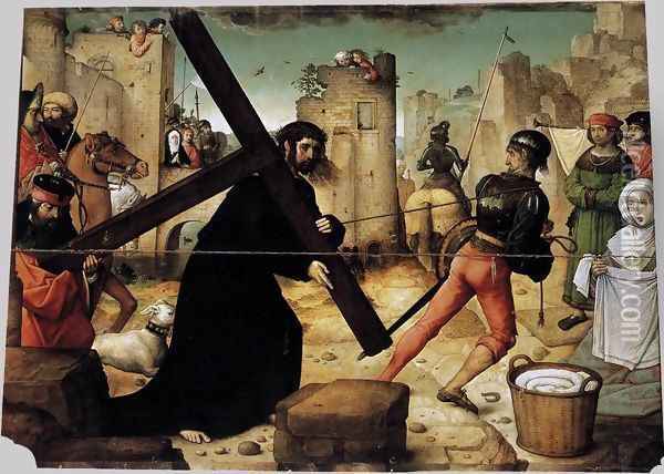 Carrying the Cross 2 Oil Painting - Juan De Flandes