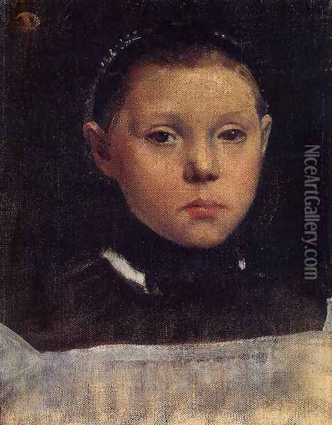 Portrait of Giulia Bellelli Oil Painting - Edgar Degas