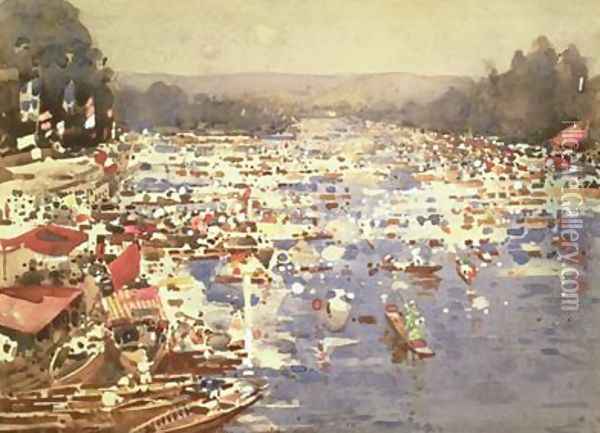 Henley Regatta Oil Painting - Arthur Melville