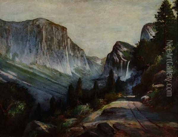 Inspiration Point, Yosemite Valley Oil Painting - Harry Cassie Best