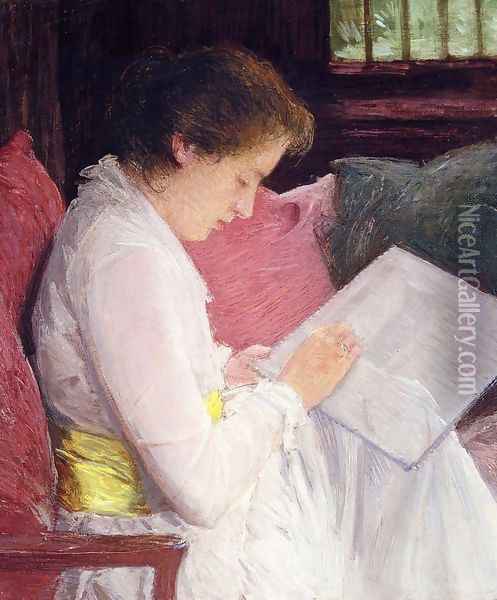 The Lace Maker, 1915 Oil Painting - Julian Alden Weir
