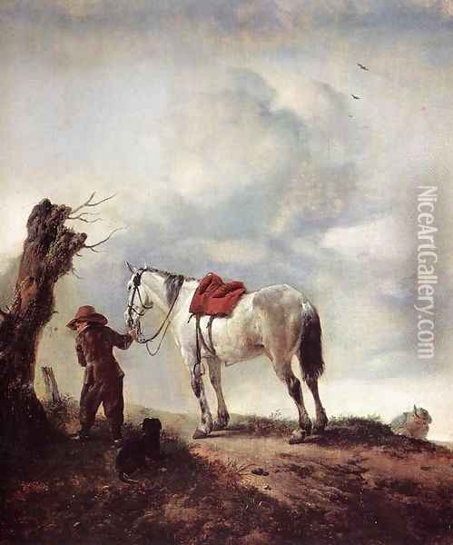 The Grey Oil Painting - Philips Wouwerman