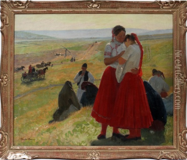 Farewell Oil Painting - Ferencz (Franz) Paczka