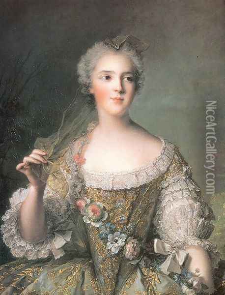 Portrait of Madame Sophie, Daughter of Louis XV Oil Painting - Jean-Marc Nattier