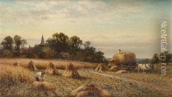 Harvest Time Oil Painting - Alfred Augustus Glendening Sr.